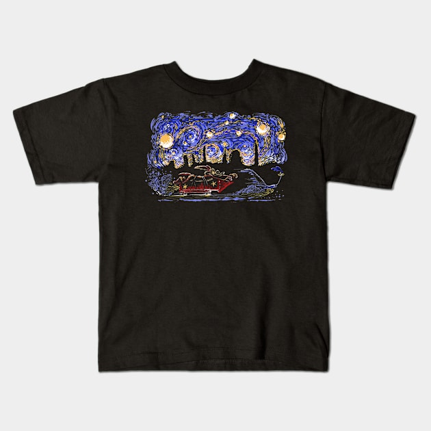 Starry Canyon Kids T-Shirt by Zascanauta